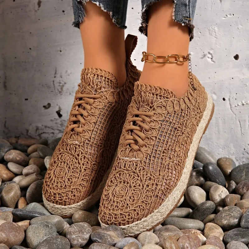 

Women Casual Sneakers Mesh Breathable Sports Shoes Lace-up Anti-slip Outdoor Walking Shoe Plus Size 36 - 43 Zapatillas De Hombre