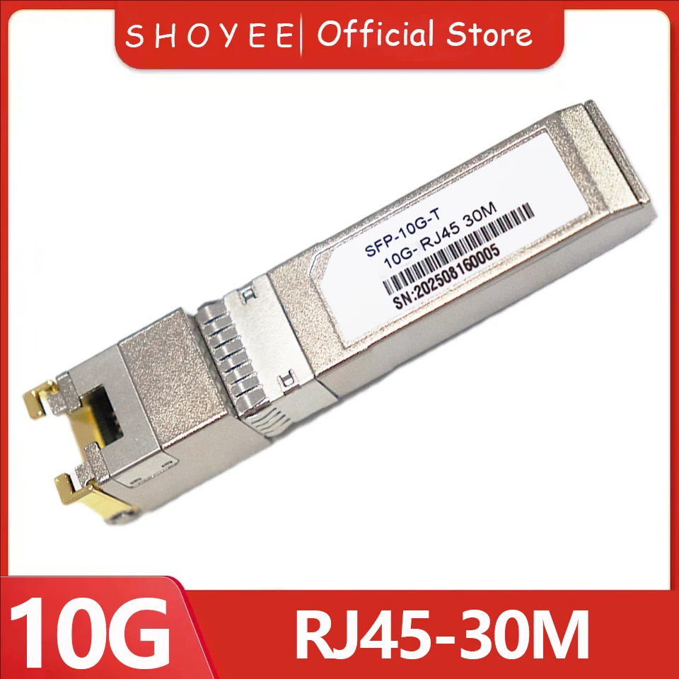 10G SFP + to RJ45, SFP +-T, 10GBase-T, 30M, 10G Copper SFP for Cisco Mikrotik, TP-Link, D-Link Switch Copper Module