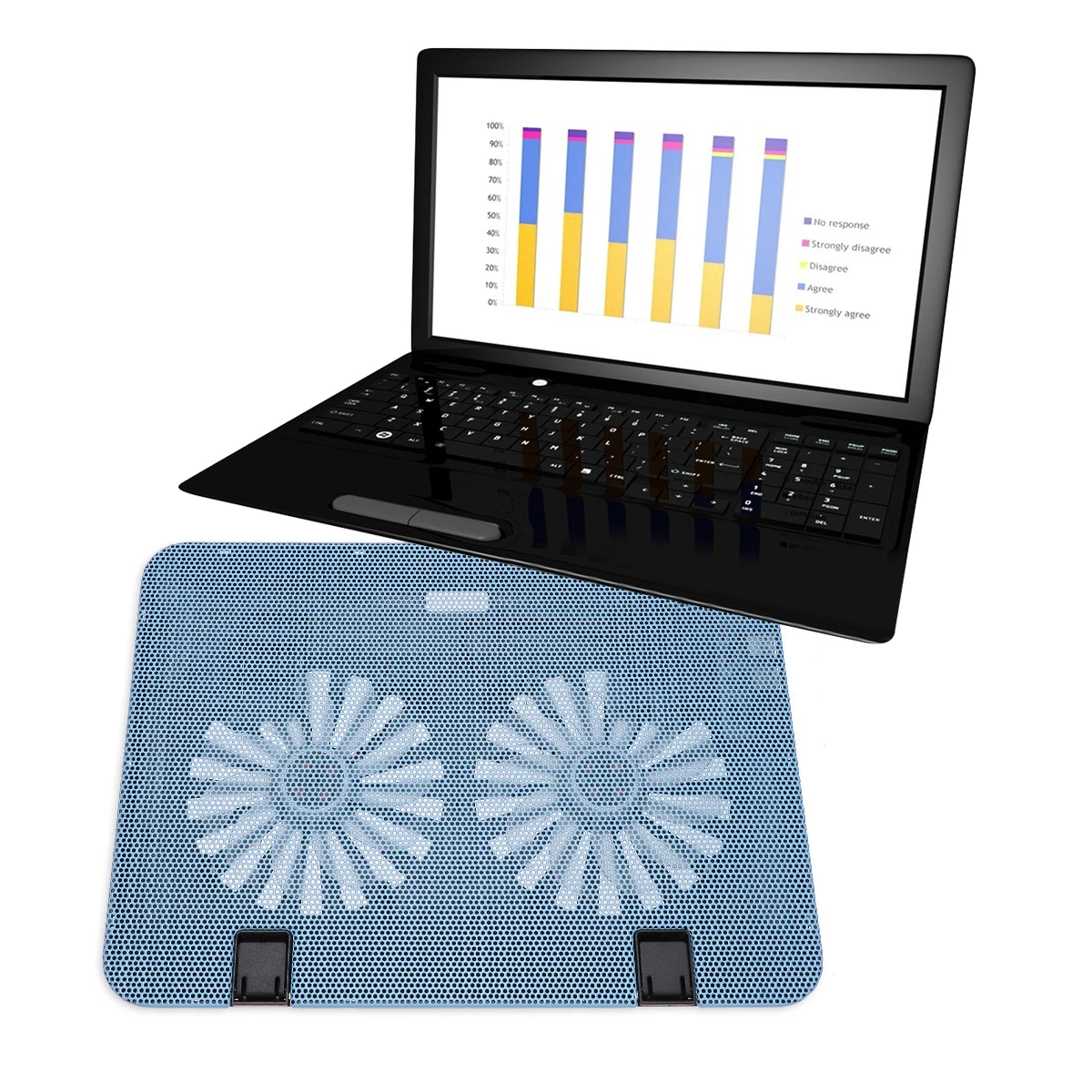 

Laptop Stand Notebook Cooler Ergonomic Fan Support Premium ABS Metal Mesh Heat Dissipation Laptop Holder Notebook Cooling