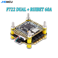 JHEMCU F7 Stack F722 Dual Flight Controller with RuiBet 60A ESC 3-6S 30.5*30.5mm for RC FPV Freestyle Drone