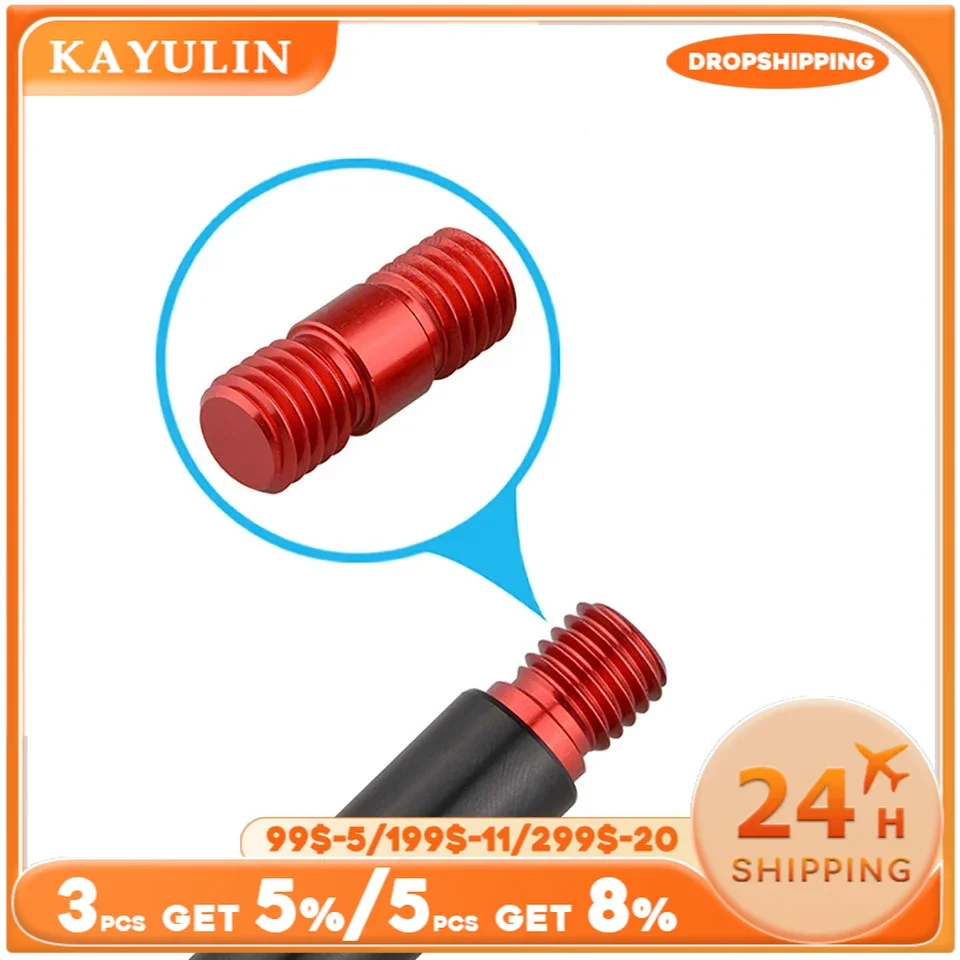 Kayulin M12 Thread Rod Extension Connector (Red) for 15mm Rail Support System (2 piece)