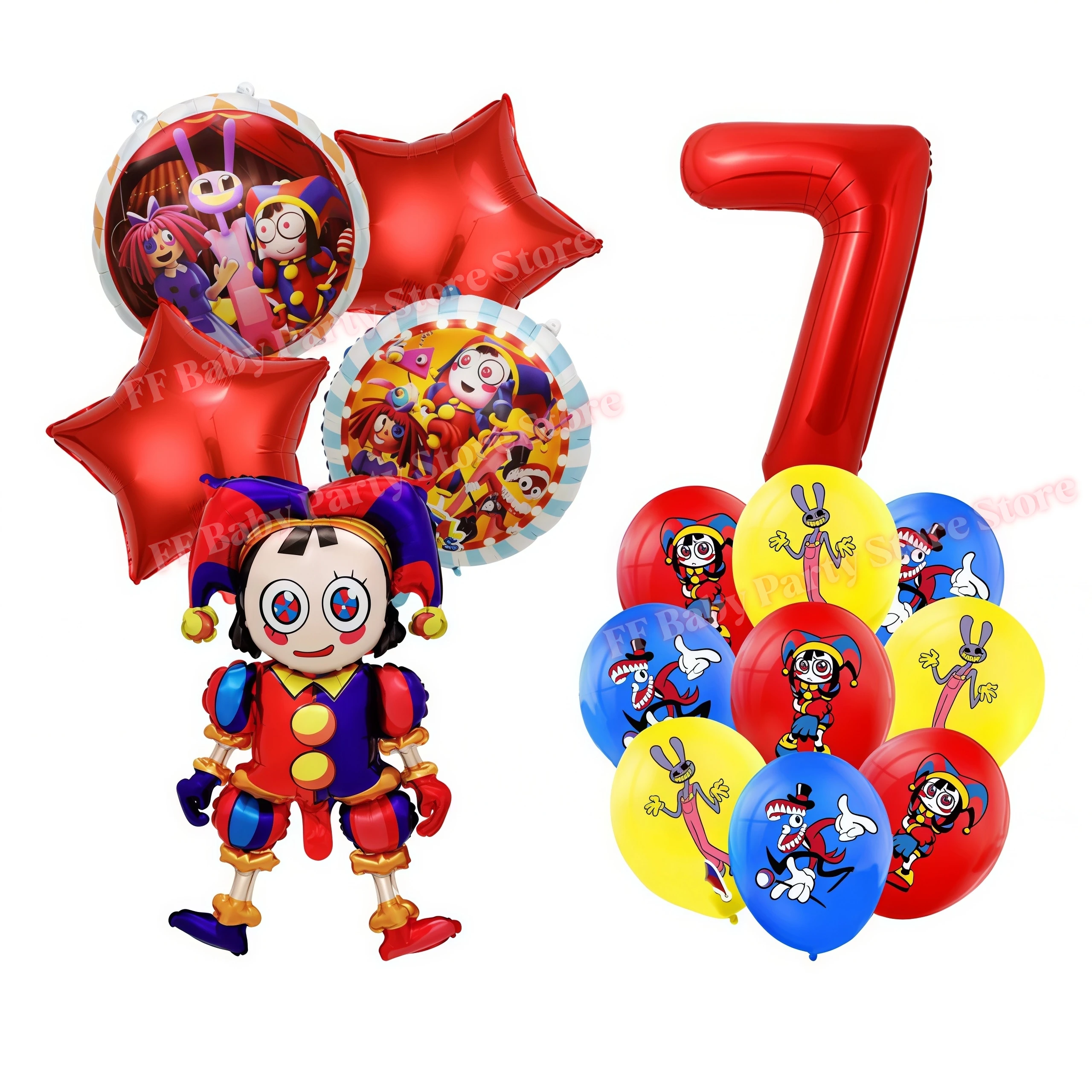 Erstaunliches Tischgeschirr Geburtstagsparty-Dekoration Digitales Zirkus-Ballon-Teller-Becher-Banner-Set Kinder-Geschenk Baby-Shower-Partyzubehör – Detail 36