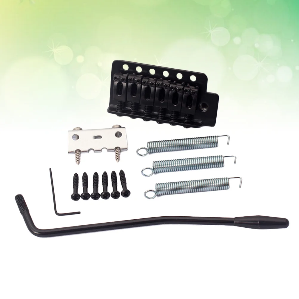 

GA203 Right Handed 6 String Flat ST Saddle Single Tremolo Bridge System for Electric Guitar Accessories Parts Screw-in Arm (Blac