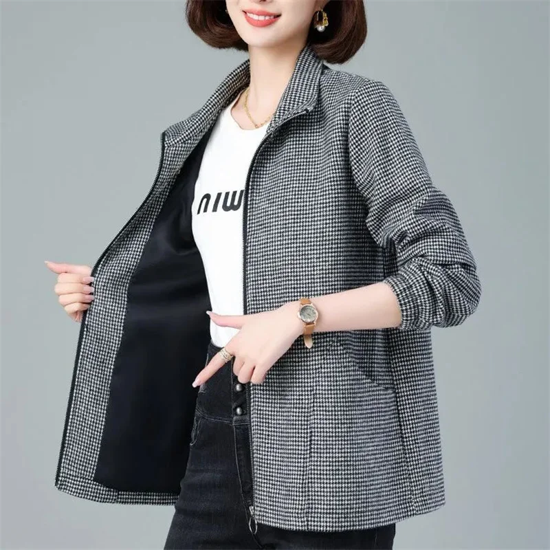 2024 Spring Autumn New Coat Female Fashion Windbreaker Women Large Size Jacket Middle-Aged Mother Overcoat Fashion Outerwear Top