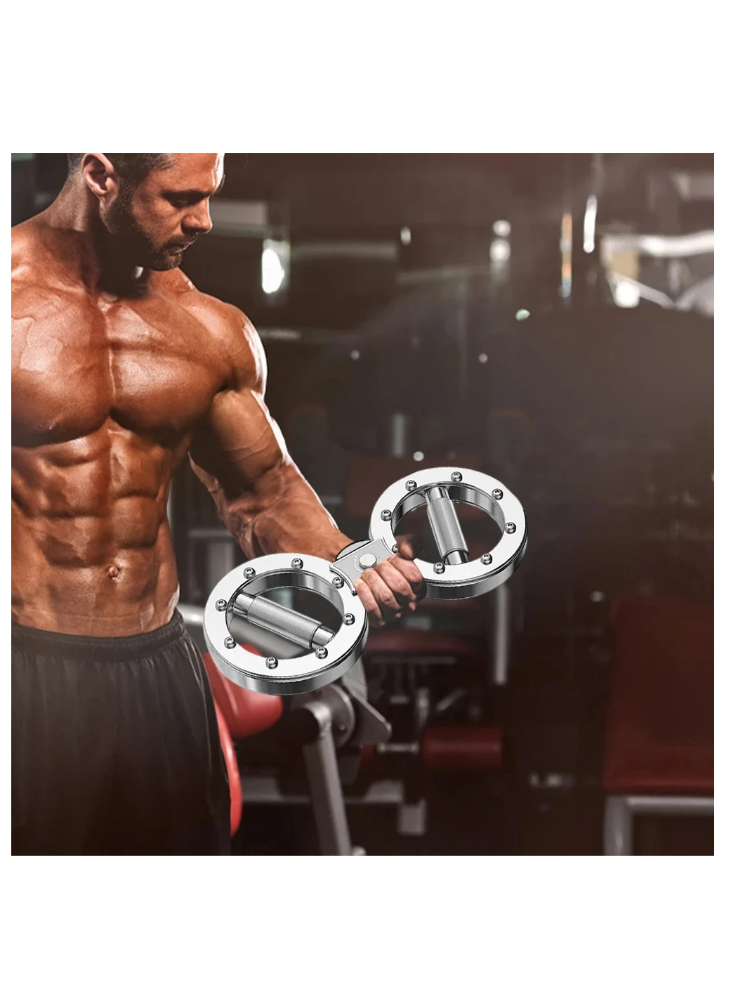 

Burn Machine Forearm Exerciser 8-12Pounds Resistance Adjustable Arm Strengthener 360 Degree Rotating Chest Expander for Home Gym