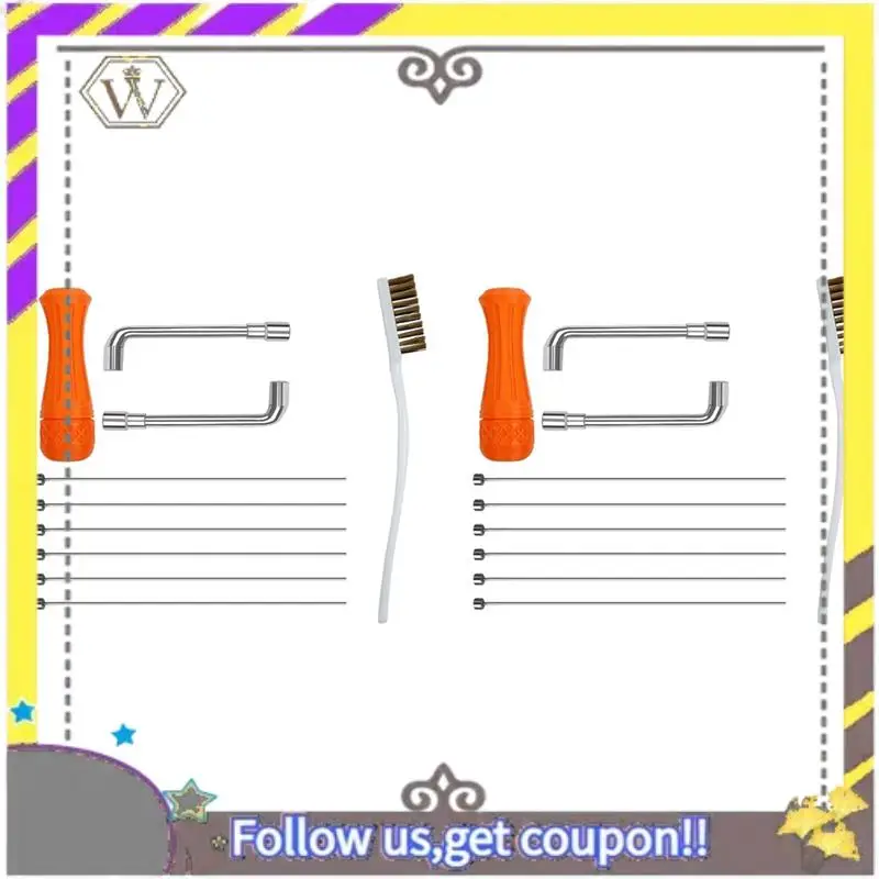 

AU33-2 Sets Of 3D Printer Nozzle Cleaning Kit For M6 M7 E3D MK8,K1/K1 Max Series Hot End Cleaning Tool For Unclogging Pipes