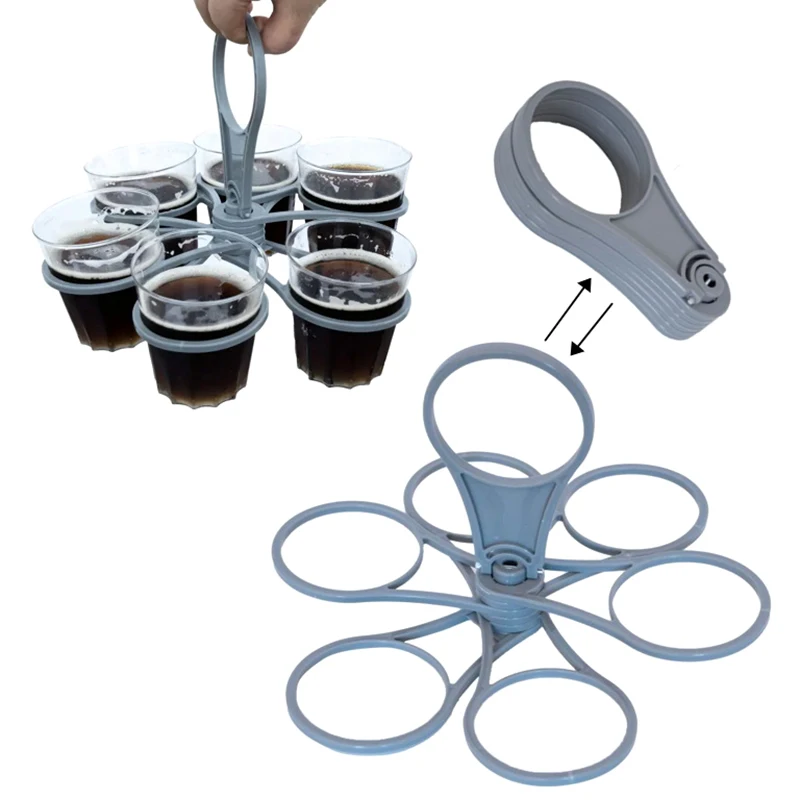 Foldable Drink Holder With Handle Cup Carrier For Drinks Coffee Carrier Reusable Drink Carrier Foldable Coffee Carrier Drink