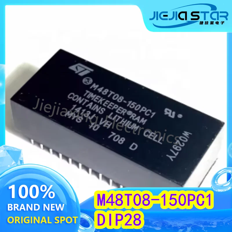 (1/5pieces) M48T08-150PC1 direct plug DIP-28 clock chip M48T08-150PCI brand new original electronics