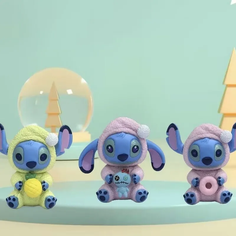 TAKARA TOMY Stitch Blind Box Bag Eat Some Thing Before Sleep Series Vinyl Pendant Doll Mystery Box Fluffy Doll Surprise Gifts