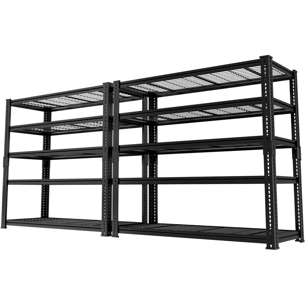 

Heavy-Duty 5-Tier Adjustable Metal Storage Rack, 60L x 24W x 78H, Holds 3300 LBS for Garage, Pantry, or Warehouse
