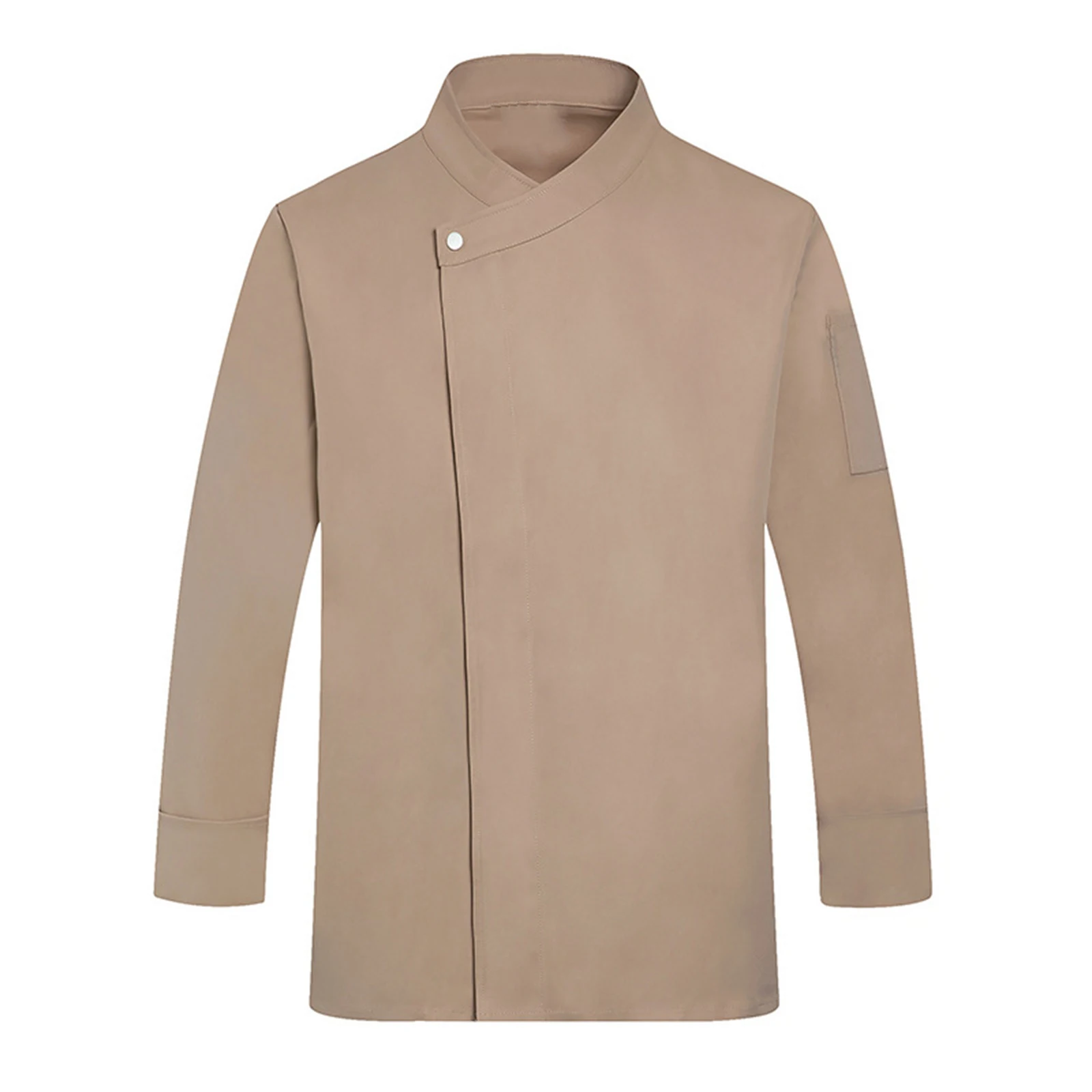 Button Unisex Chef Uniform Waterproof Long Sleeves Chef Top Multiple Colors Available Oil-Proof Kitchen Workwear