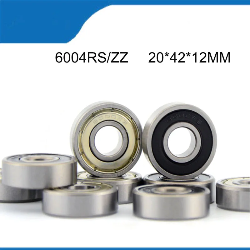 

4PCS 6004-2RS /6004ZZ Bearing (20MMx42MMx12MM ) 6004RS/ZZ (ABEC-1 ) Seal Shielded Deep Groove Baill Bearngs High Quality