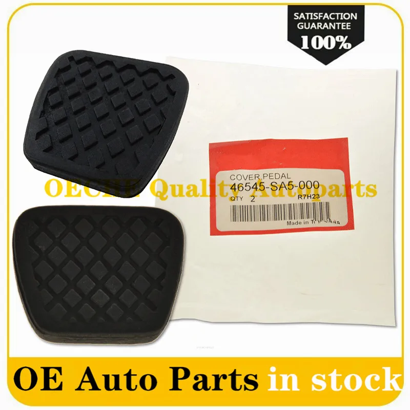 2PCS 46545 SA5 000 Car Accessories Brake Clutch Pedal Pad Rubber Cover 46545-SA5-000 46545SA5000 Fits for Honda Accord CRV Civic