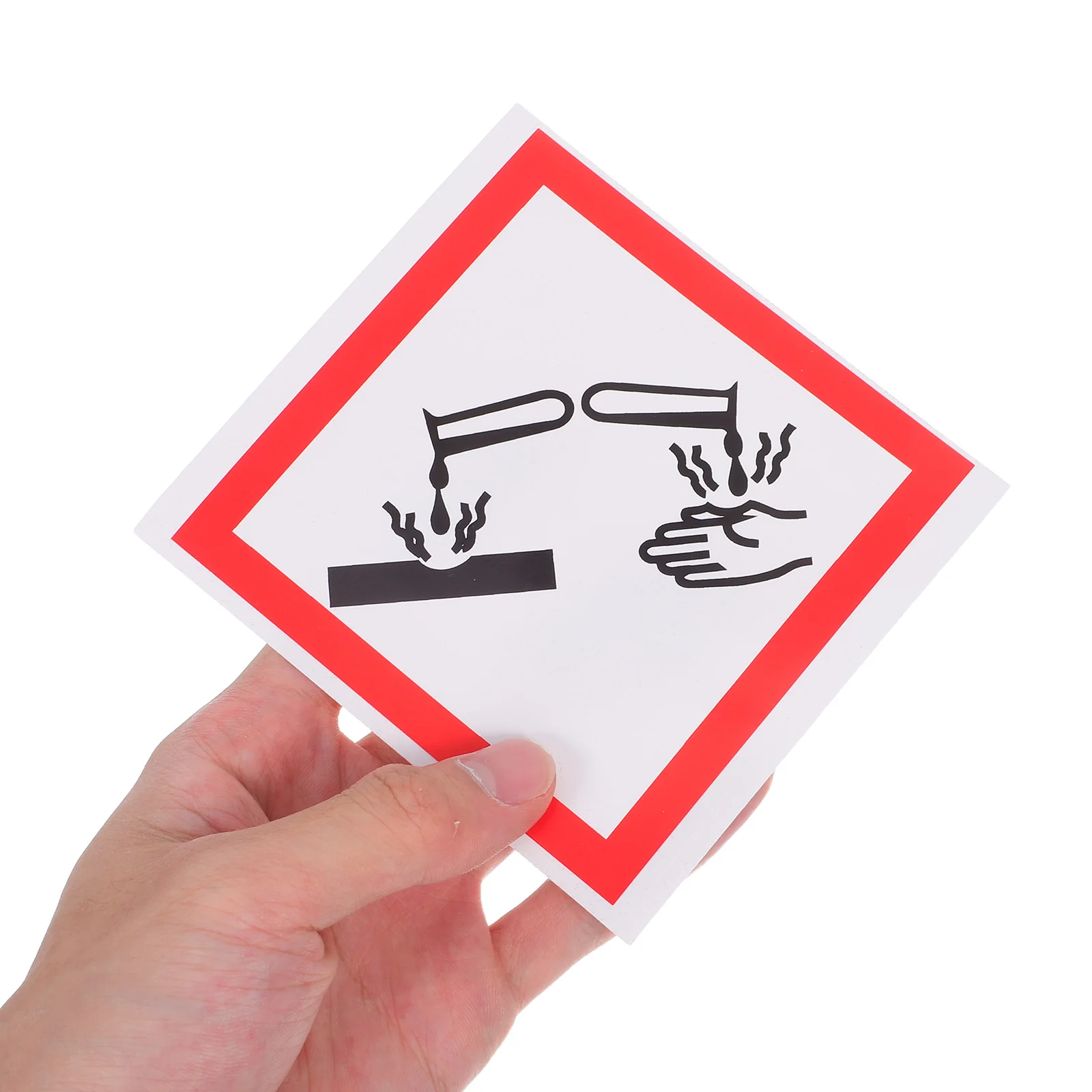 5 Pcs Corrosive Substance Marking Material Label Decal Packing Labels Caution Sign Safety