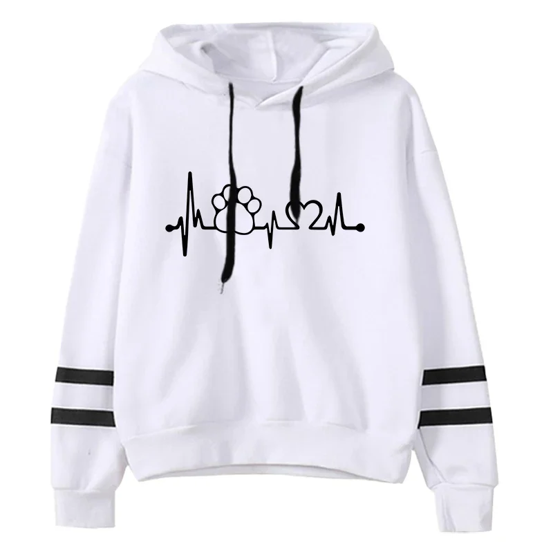 Modne bluzy damskie, uniwersalne, popularne, codzienne, z kapturem, w paski, odzież damska, do biegania, na co dzień, z nadrukiem, w stylu sportowym.