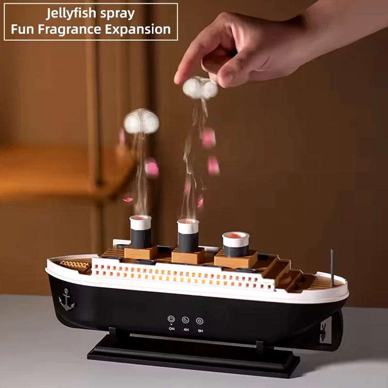 New Creative Design Air Humidifier Home 250ml Remote Control Essential Oil Jellyfish Smoke Ring Spray Aroma Diffuser Humidifiers