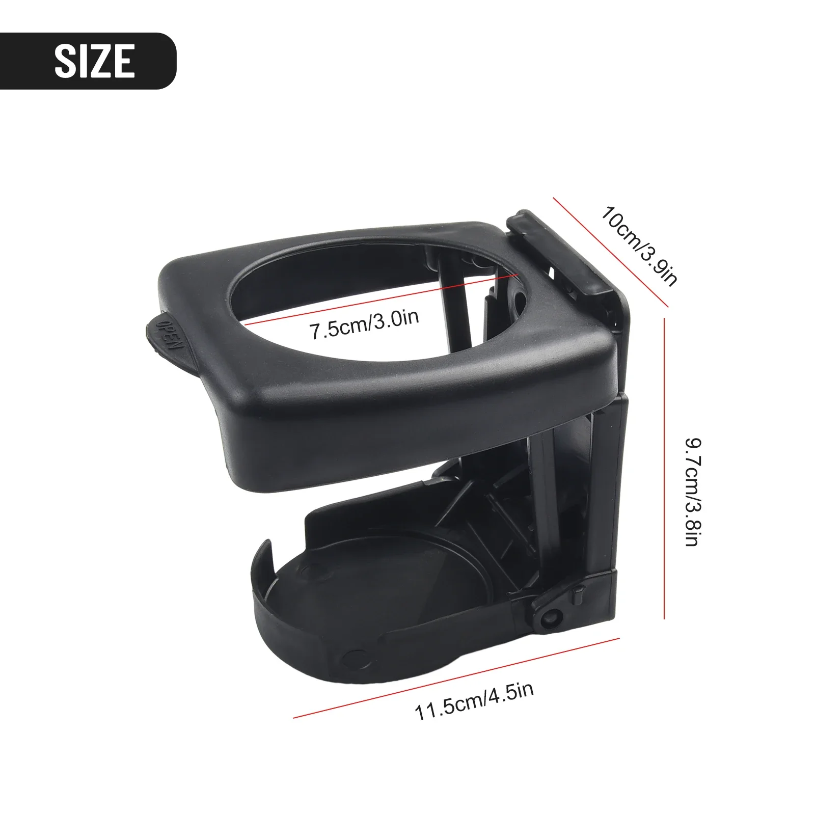 New Practical Universal Folding Bottle Cup Holder Car Models Installation Bottle Cup Holder Truck Black High Quality ABS