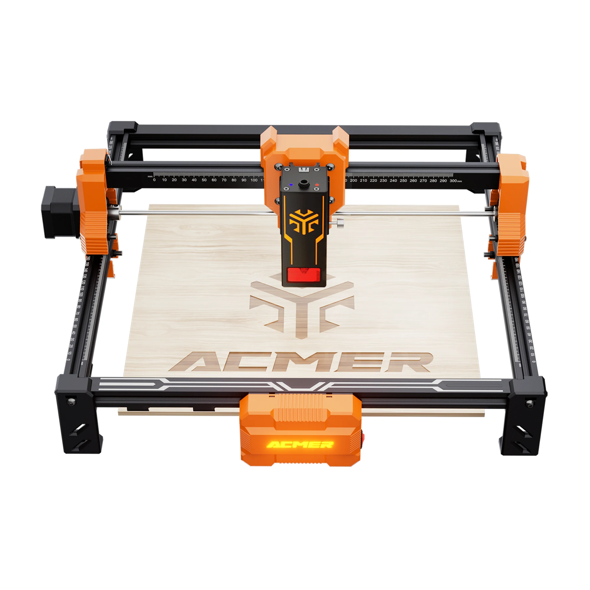 ACMER S2 12W 7W 4W Lasergraveermachine Upgradebare DIY-snijmachine Werkgebied 300 * 300 mm voor graveerbaar hout gelakt metaal