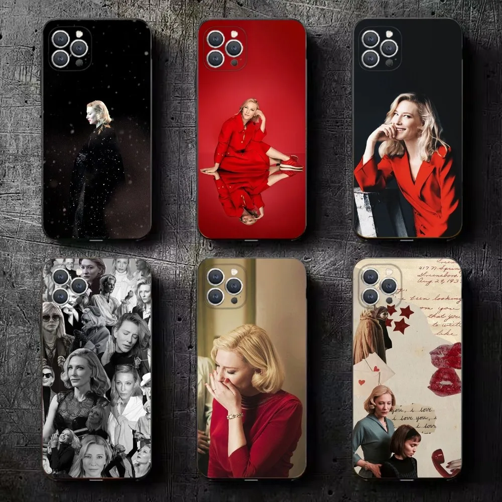 

Cate Blanchett Phone Case For iPhone 15,14,13,12,11,Plus,Pro Max,XS,X,XR,SE,Mini,8,7 Soft Silicone Black Cover