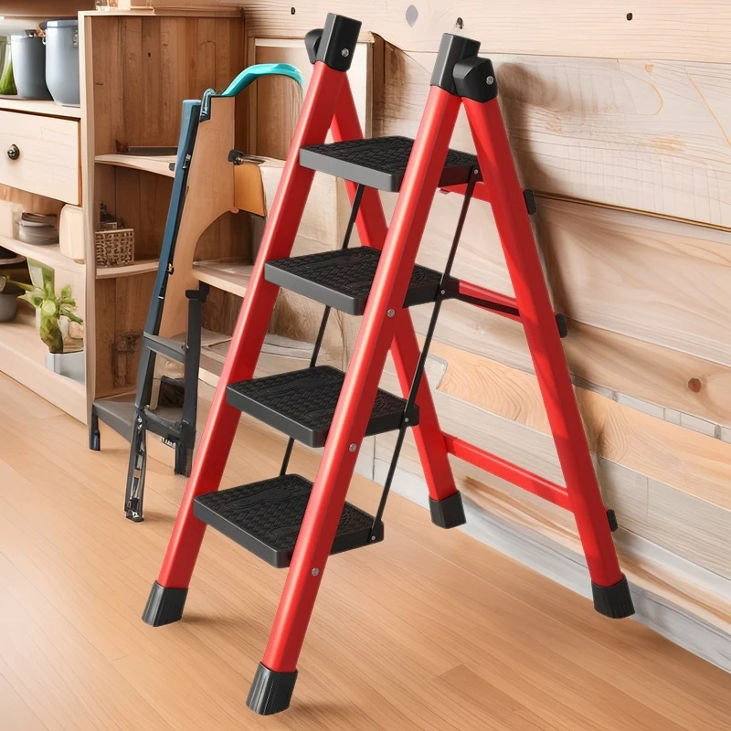 Folding ladder, portable, thick material, high load-bearing capacity, anti slip design, multifunctional climbing ladder