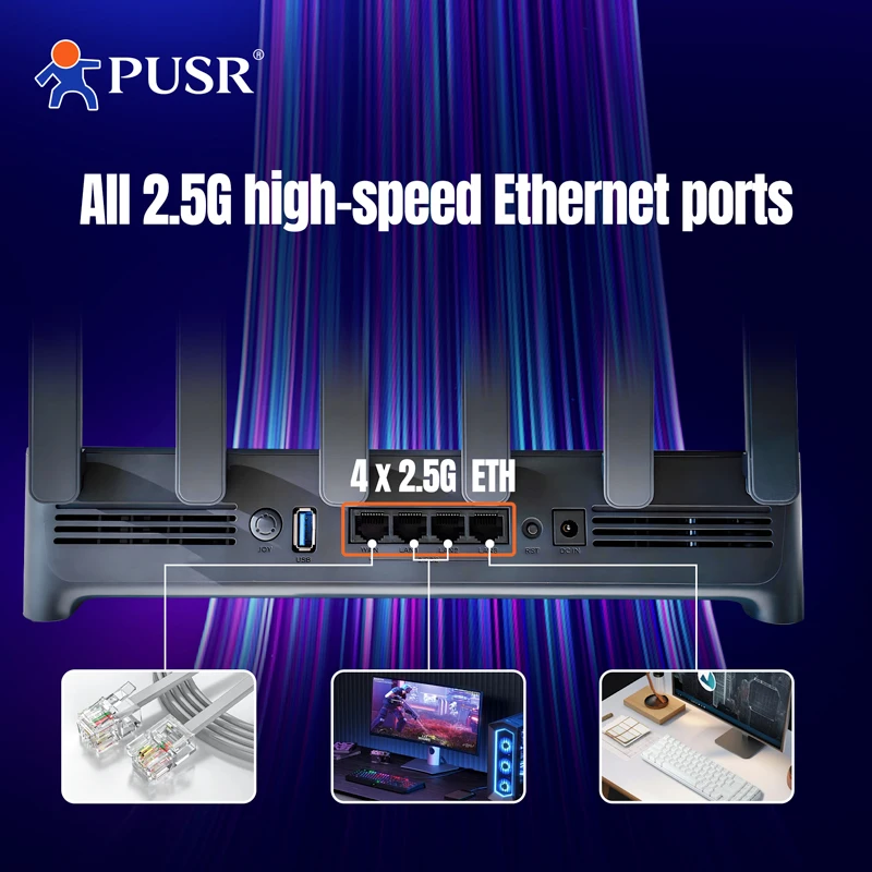 WiFi7 Dual-band/ Tri-band Router Qualcomm IPQ5322 Access Point 2.5G ETH