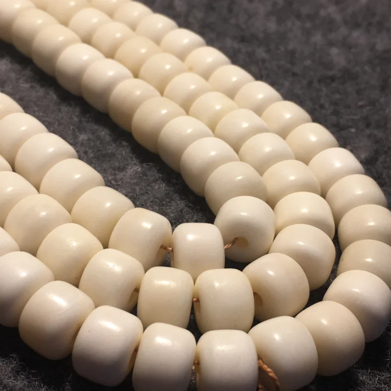 Authentic natural Tibetan-style oily deer 108-bead Buddhist bracelet, hand string jewelry, prayer beads, cow bone, camel bo