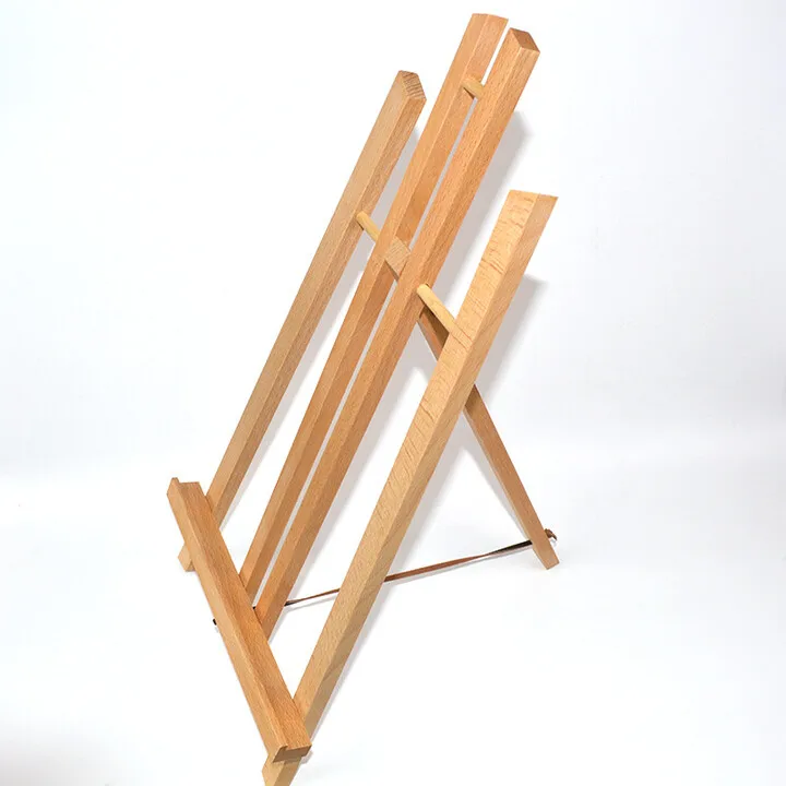 Fengfeng, desktop folding triangle easel, wooden oil painting art supplies advertising easel 50cm display easel, collection
