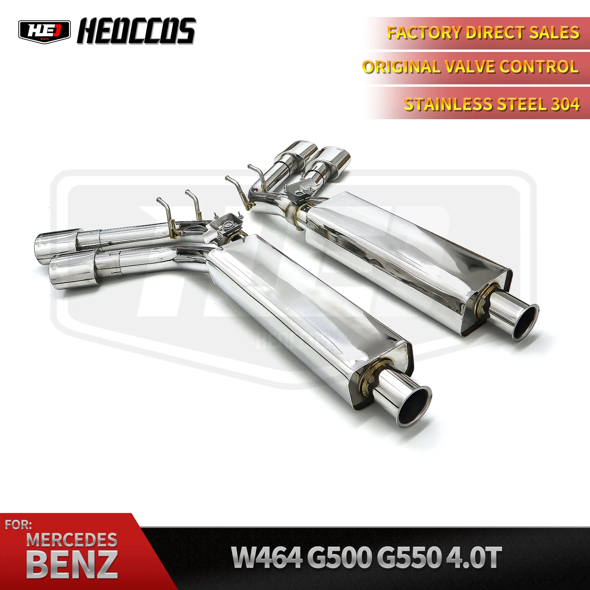 

HEO OEM Valvetronic Exhaust Muffler for Mercedes-Benz G500/G550 W464 4.0T 2018-2020 Stainless Steel Valve Catback Exhaust System