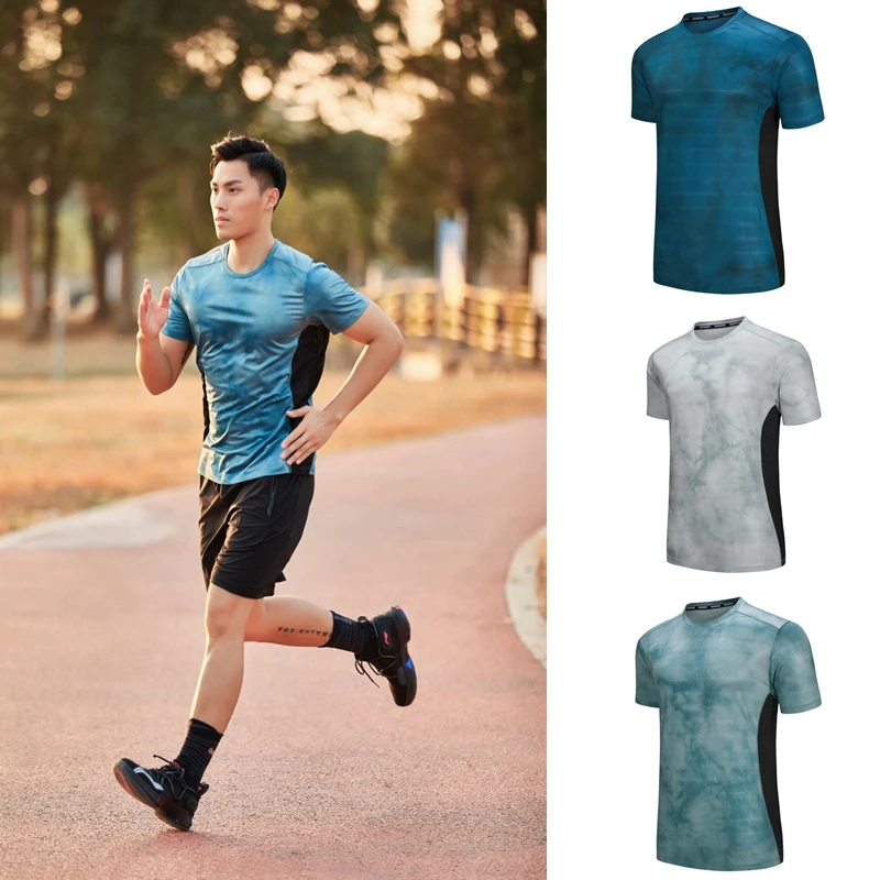 Sportswear men's summer quick-dry T-shirt short sleeve basketball equipment training suit night morning running gym running clot