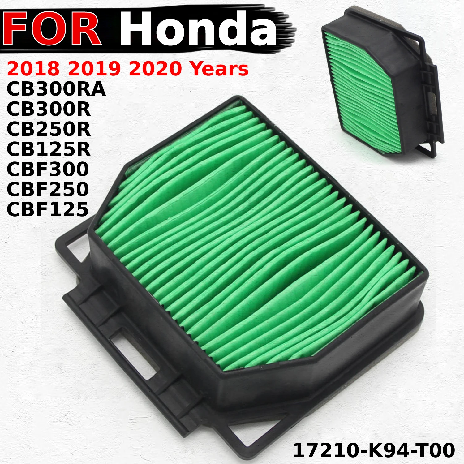 Motorcycle Air Filter Intake Cleaning For Honda CB300RA CB300R CB250R CB125R CBF300 CBF250 CBF125 17210-K94-T00 Motorcycle Parts