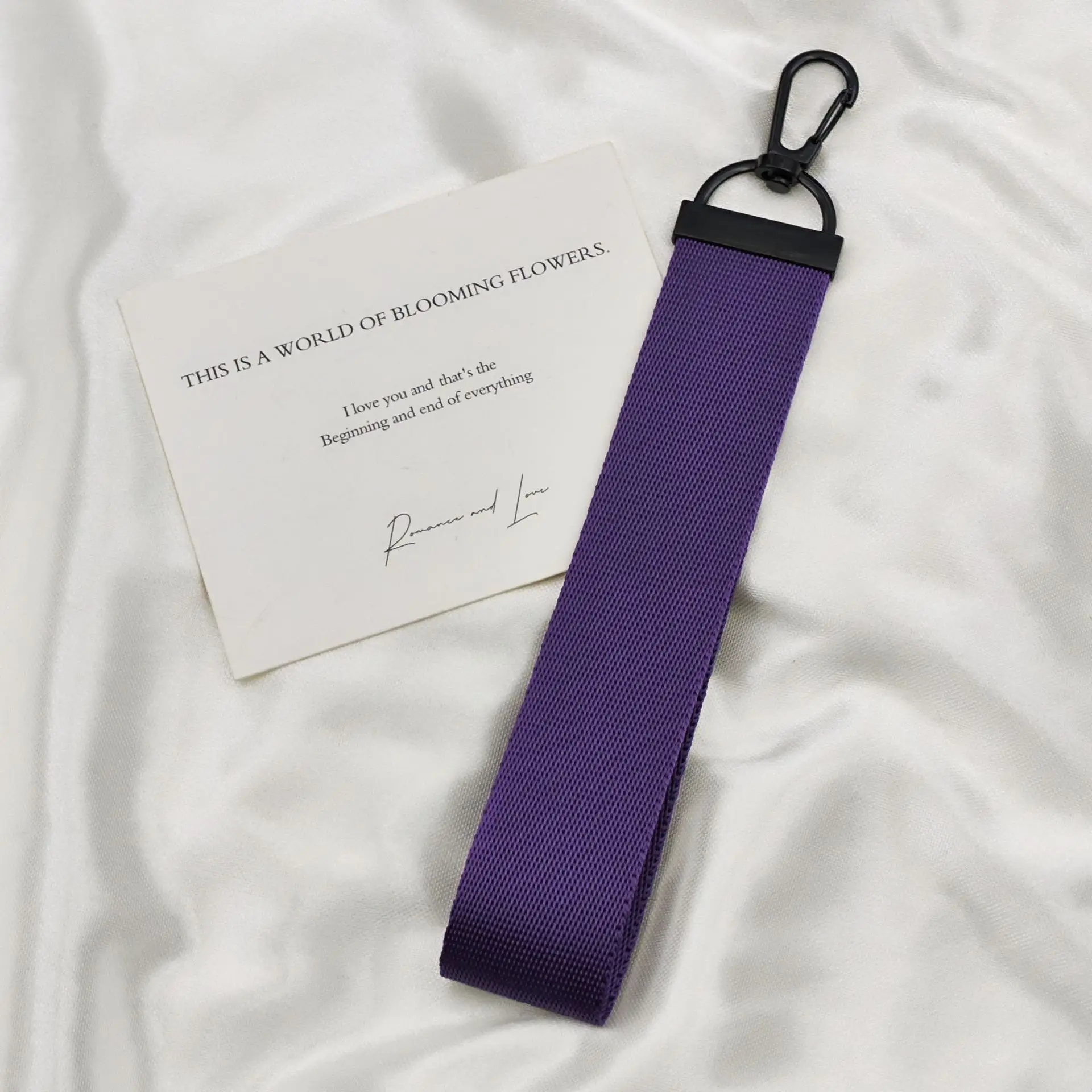 Geldbörsen-Band-Schlüsselanhänger, gewebter Riemen, einfacher Canvas-Streifen-Schlüsselanhänger, Schulranzen-Schlüsselanhänger, Auto-Anhänger, Schlüsselkette, Zubehör, Geschenk – Detail 13