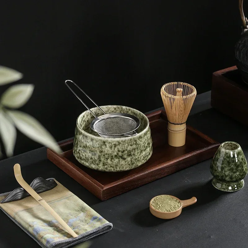 Indoor Beverage Shop Tea-making Tools Accessories 4pcs Japanese Matcha Set Safe Bamboo Whisk Teaspoon Tea Sets  Birthday Gifts