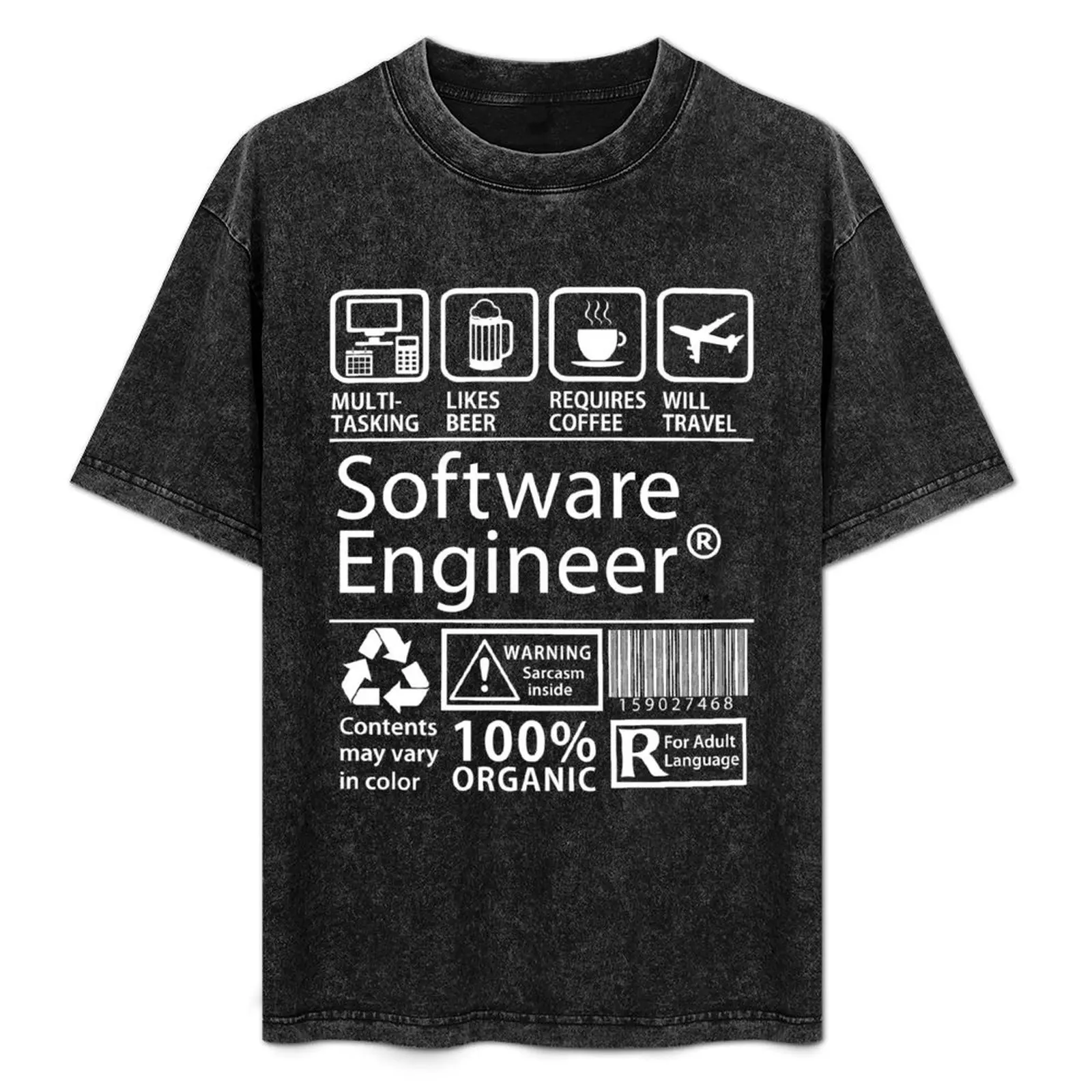 

Software Engineer T-Shirt Casual All Match Tee Shirt for Men