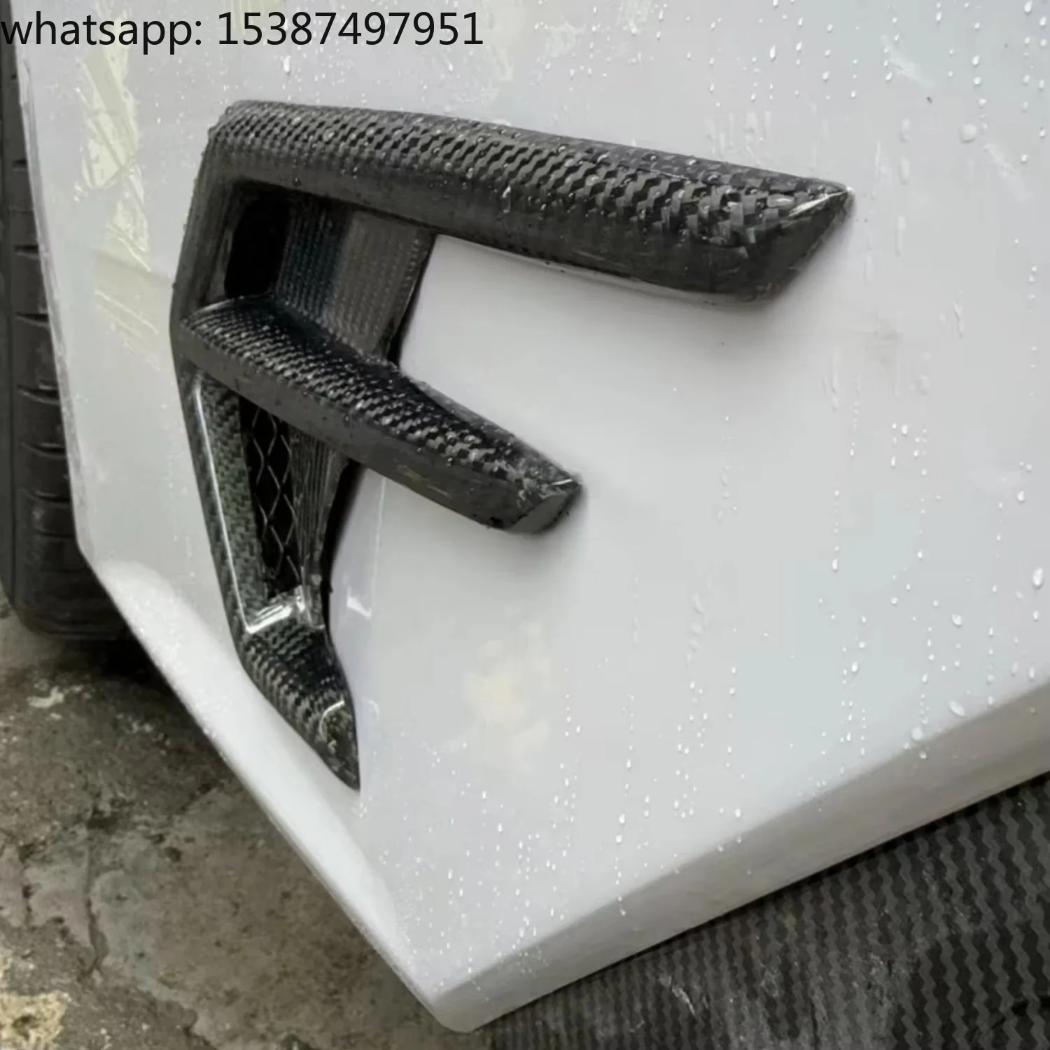 For High Quality ABT Style Rear Bumper Side Vent Trim Sheets Exterior Decor Parts for Audi RS6 RS7 C8