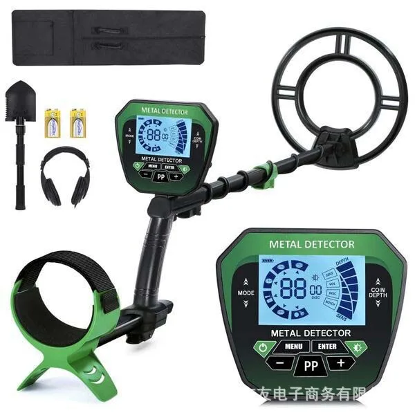MD1079 Underground Metal Detector for Gold Silver Copper, Professional LCD Display with Audio Alert for Treasure Hunting