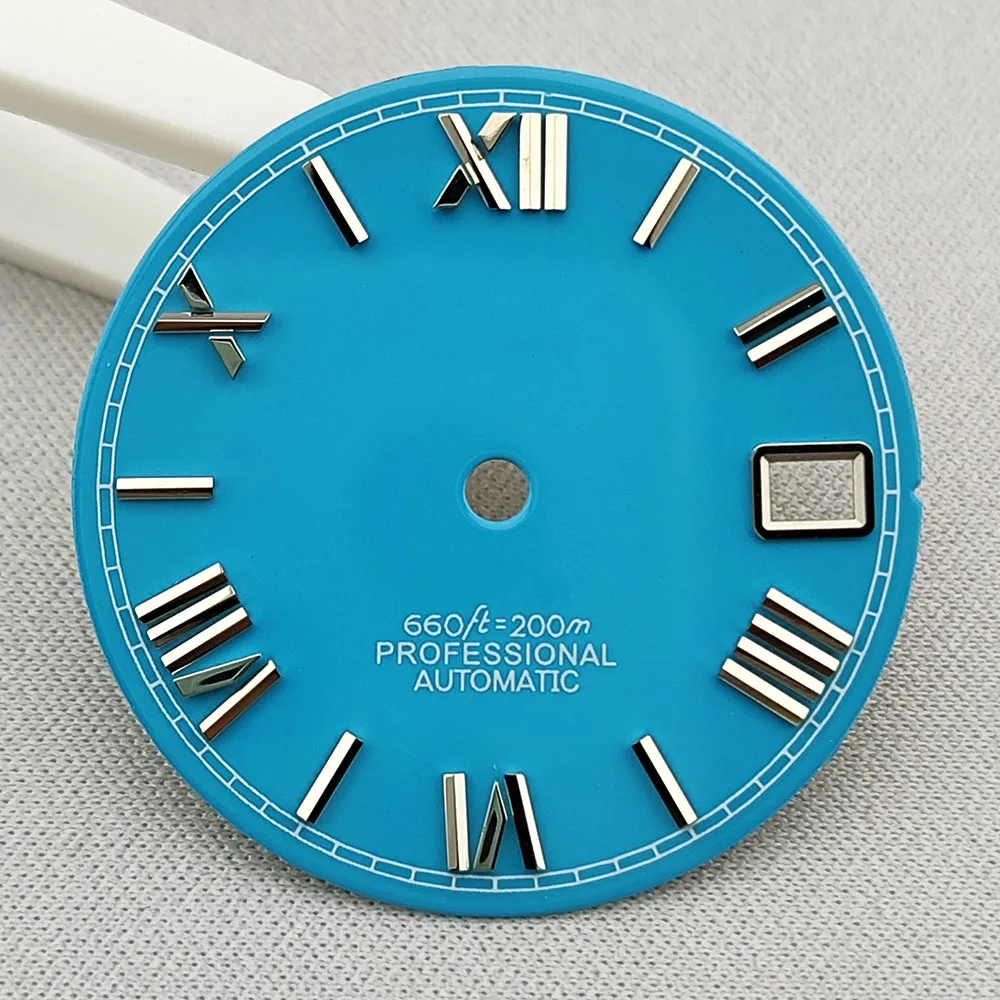 Mostrador de relógio nh35 de 28.5mm, mostrador s adequado para movimento nh35 nh36, ferramenta de reparo de acessórios de relógio