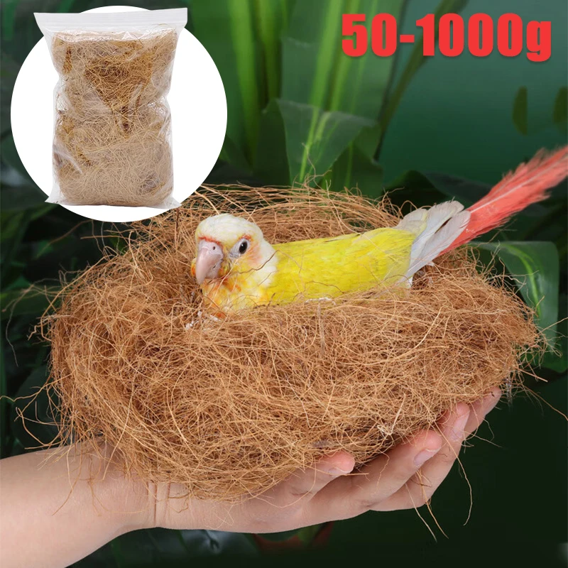 50-500g/sac Fibre naturelle de coque de noix de coco anti-insectes pour couvrir les pots de fleurs, orchidées, artisanat, nids d'oiseaux et maintenir la température du sol