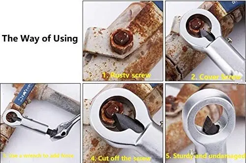 Nut Splitter Cracker 9-12mm Metal Nut Splitter Breaker Manual Pressure Rusty Nut Separator Break Tool Nut Remover Extractor Tool