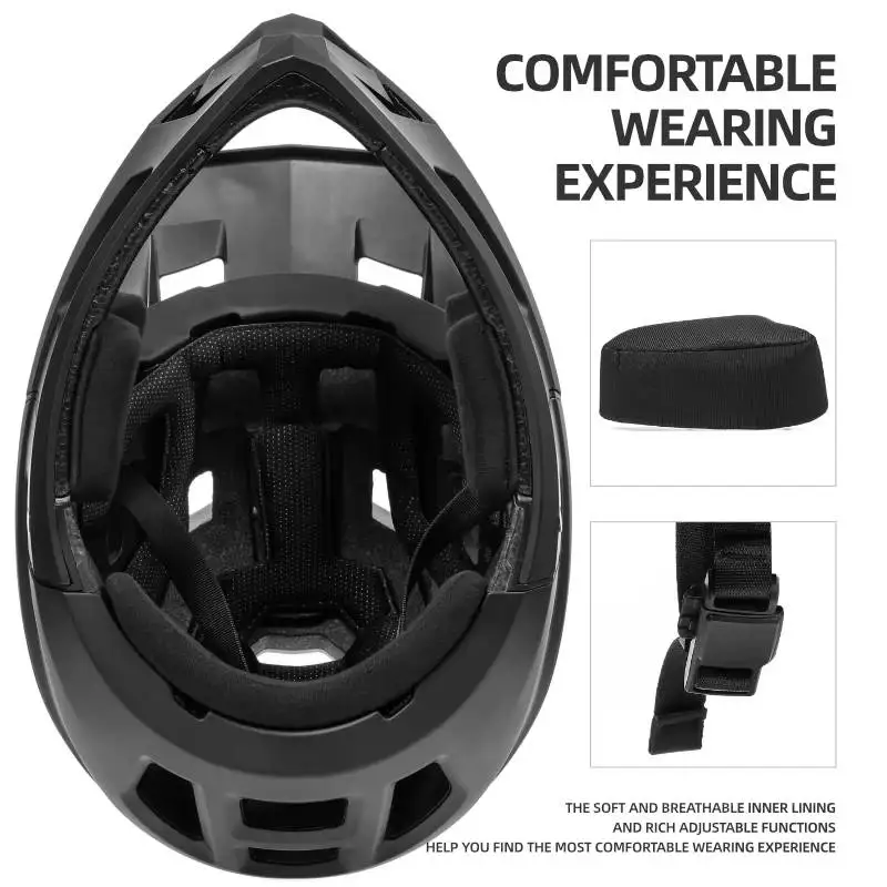 BATFOX New Adult MTB Full Face Helmet Cross-country Downhill Integrated Full Cover Mountain Bicycle Helmet Bike Accessories