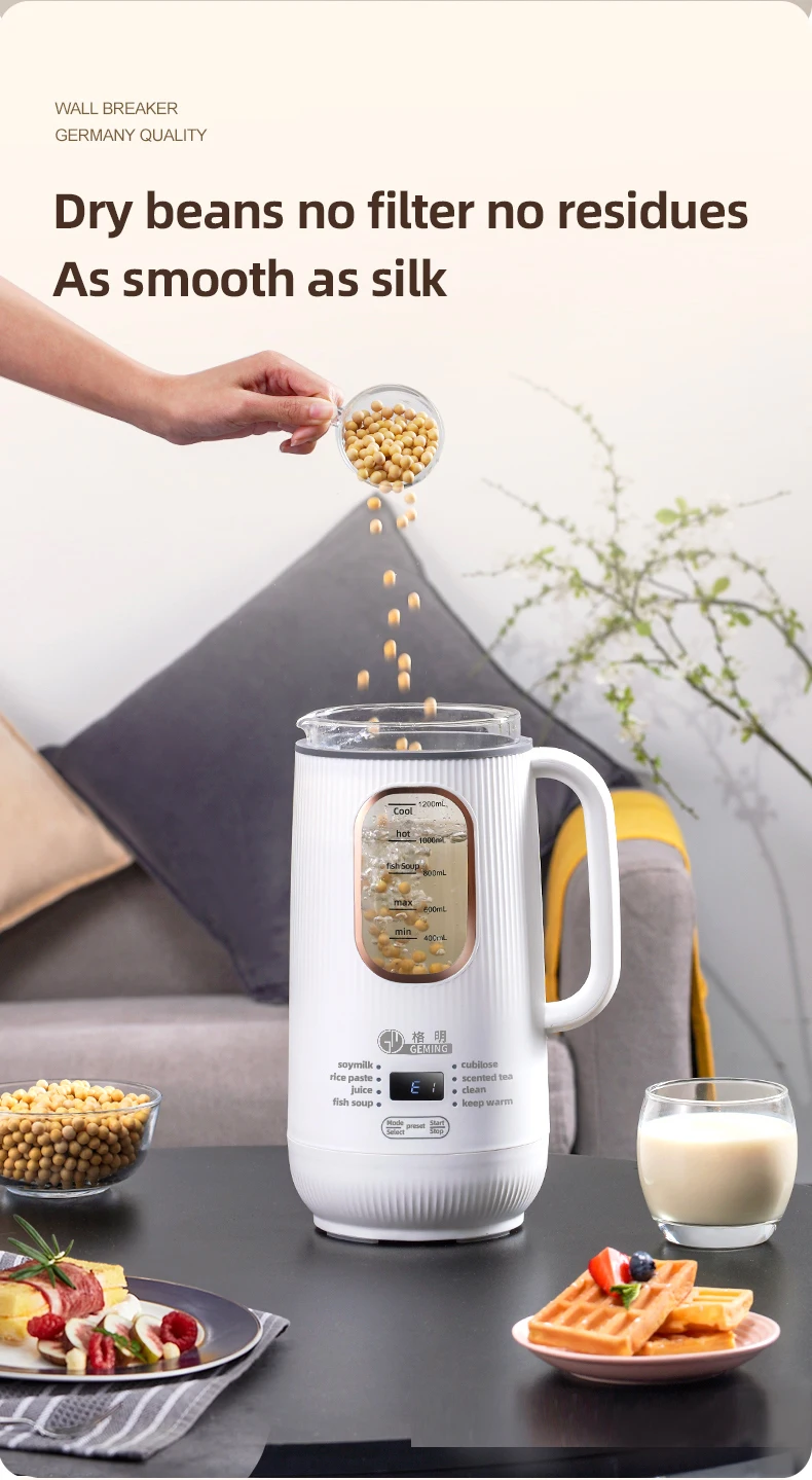 Soy Milk Maker - Multifunctional Nut Milk Maker Heated Blender