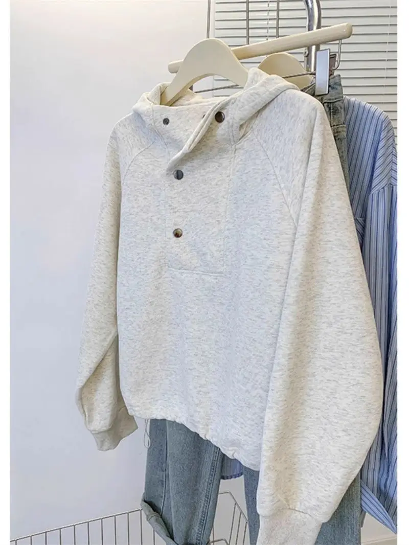 

Толстовка с капюшоном Y2K, женская толстовка с капюшоном, легкий уход, подходящий многослойный материал, толстая молния, спортивные базовые принты, вышитые