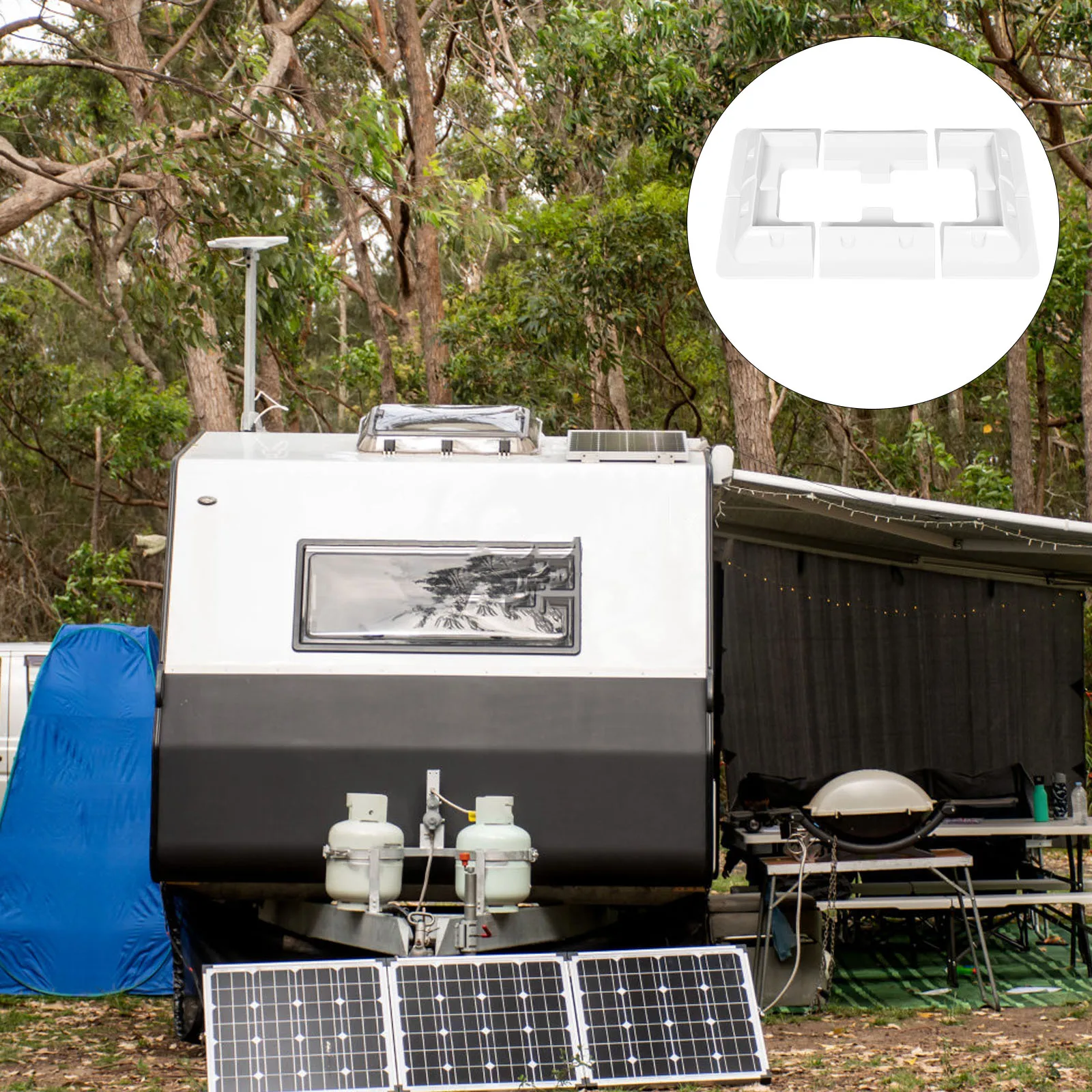

1Set Solar Panel Bracket Waterproof ABS Design for Outdoor Mounting on Rvs Boats Trailers Adjustable Angle Solar Mounting Kit