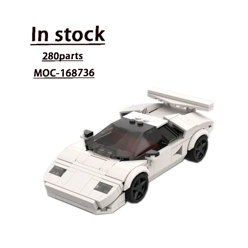 

MOC-168736 White New Style Upgraded Supercar Building Block Model 280 Parts Adult Kids Birthday Building Blocks Toy Gift