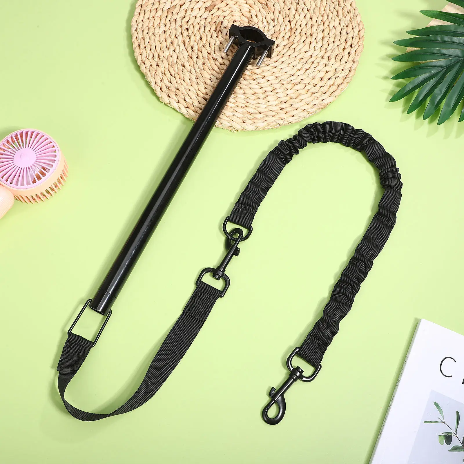 1set-dog-leash-for-bike-riding-heavy-duty-nylon-bike-dog-pulling-rope-adjustable-length-pet-safety-leash-for-hiking-travel