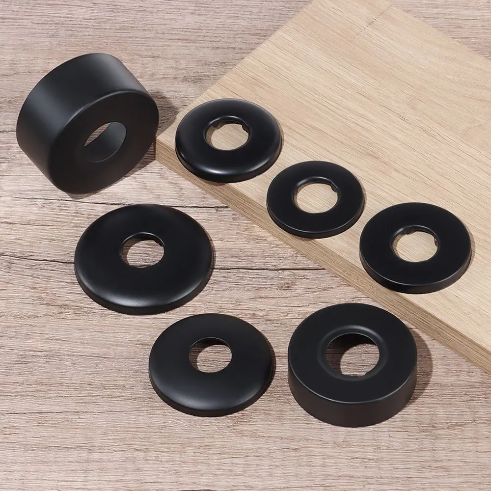 Black Stainless Steel Shower Arm Flange Replacement Wall Split Flange Faucet Decorative Cover Kitchen Bathroom Accessories