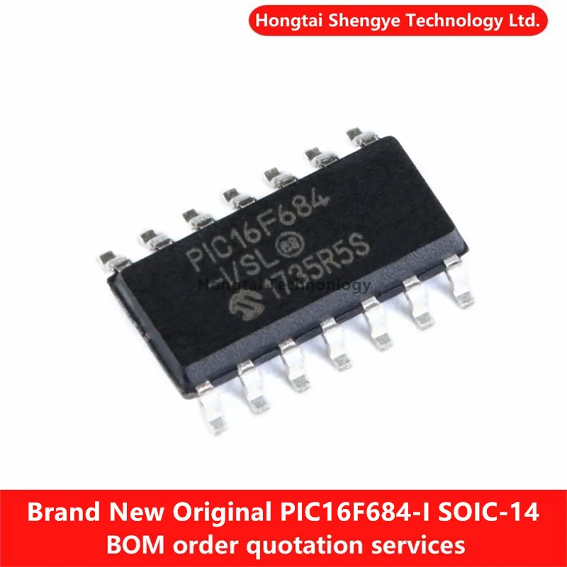 New Original Chip PIC16F684-I/SL SOP-14 Microcontroller/8-bit Chip