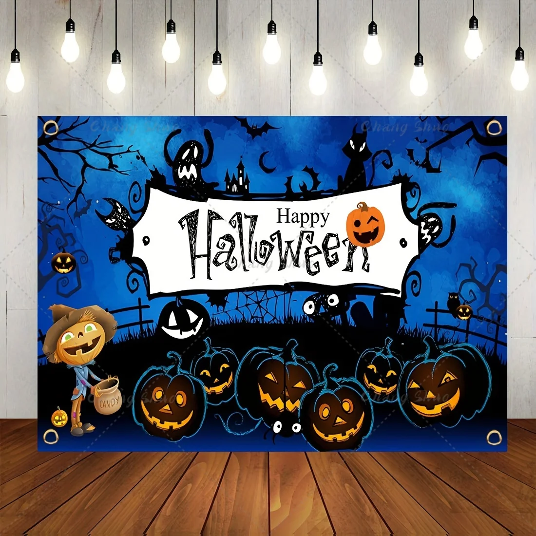 Halloween Party Banner Birthday Party Supplies Halloween Theme Background Pumpkin Birthday Party Decorations Photo Background