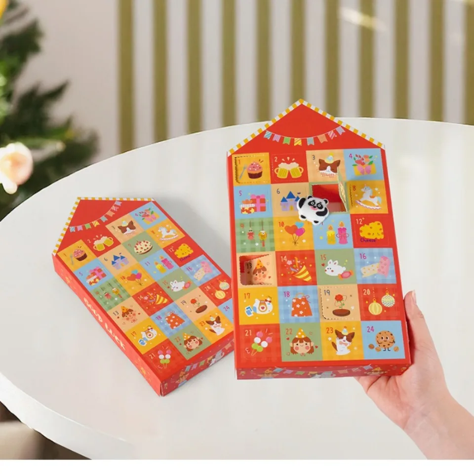 5/10/15 Stück Party-Geschenkbox, 24 Fächer, lustiger Poke mit Finger, DIY-Kinder-Countdown, Adventskalender, Überraschung, Blindbox, Navidad – Detail 6
