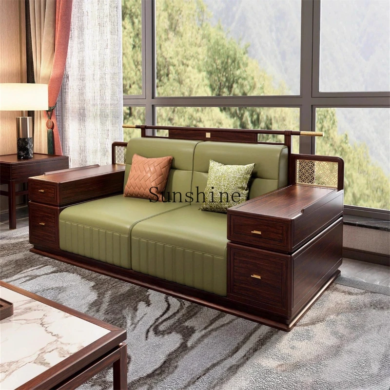 

New Chinese ebony sofa combination modern light luxury furniture high-end club villa