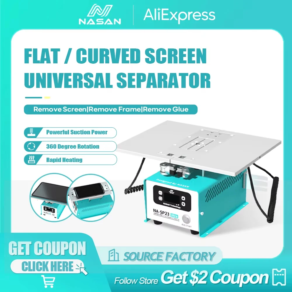 NASAN SP23U Plus LCD Screen Separator Machine Kit Build-in Vacuum